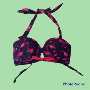 Unique Vintage Flamingo Bikini Top